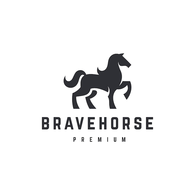 Brave Horse Logo Vorlage