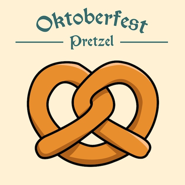 Vektor brezel oktoberfest element vektordesign