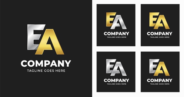 Brief ea logo-designvorlage