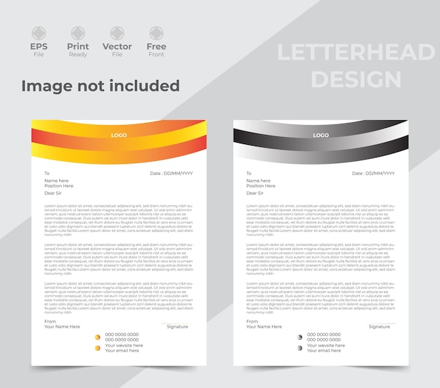 Vektor briefkopfdesign moderne geschäftsbriefkopfdesignvorlage