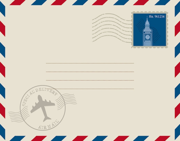 Vektor briefmarke design