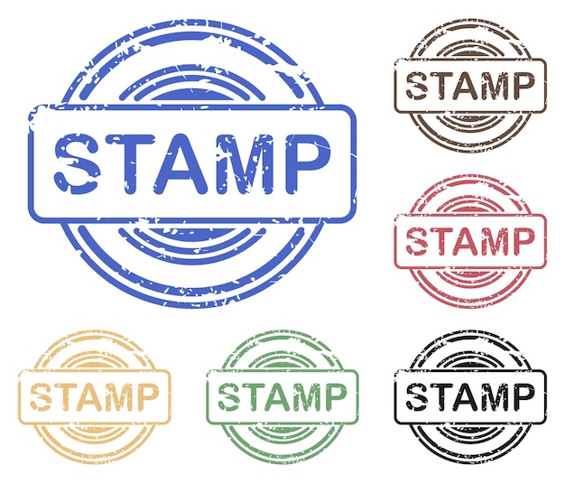 Vektor briefmarken-set die briefmarken sind veraltet vektorillustration