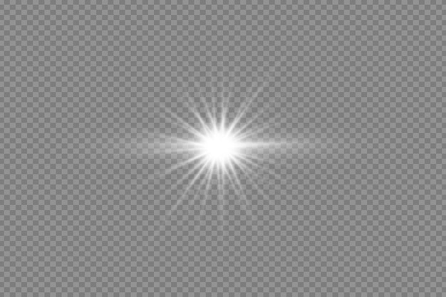 Bright star transparent leuchtende sonne