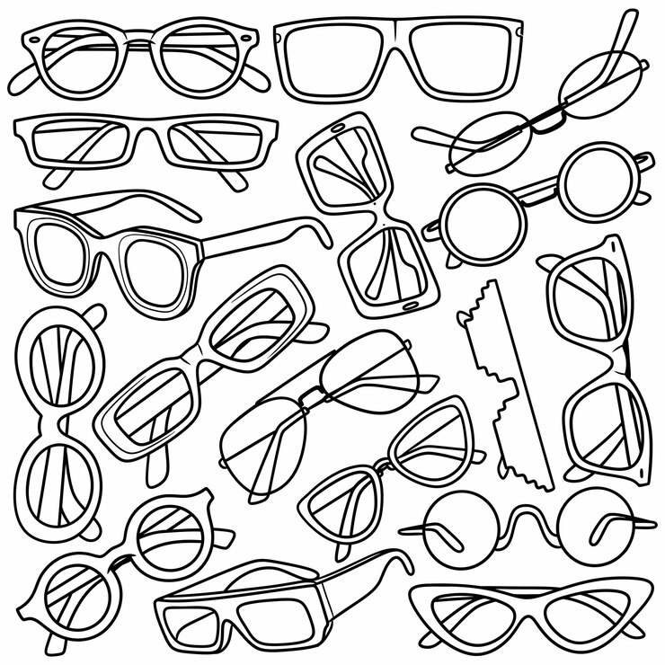 Vektor brille controller doodle vektor strichzeichnungen