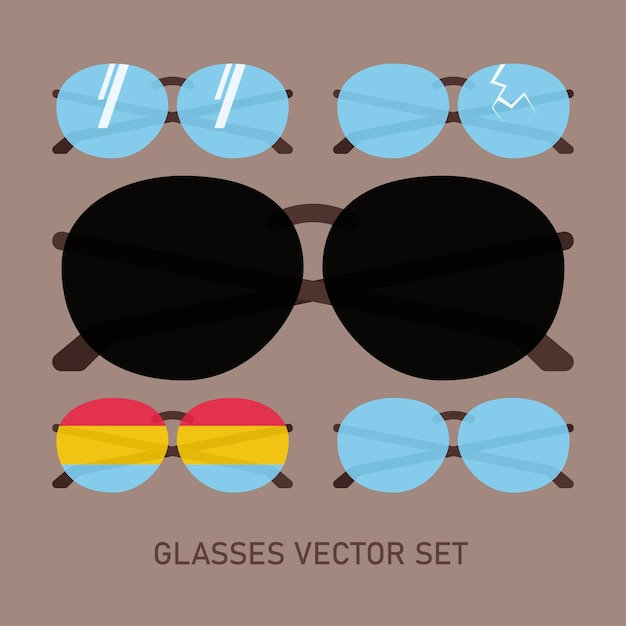 Vektor brillen-vektor-set-sammlung