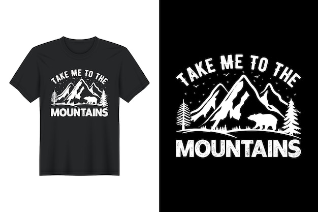 Bring mich zum t-shirt-design der berge