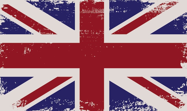 Vektor britische grunge flagge