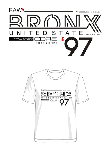 Vektor bronx-typografie für druckt-shirt