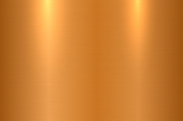 Vektor bronze gebürstete metallstruktur glänzend polierter metallischer oberflächenhintergrund