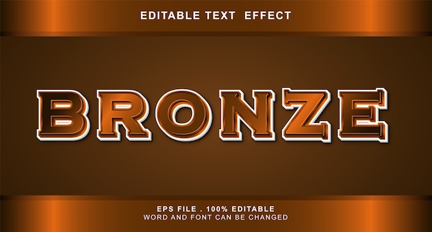 Vektor bronze-texteffekt editierbar