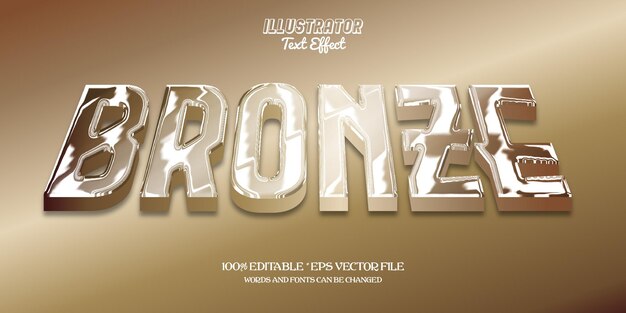 Vektor bronze-texteffekt