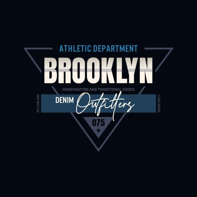 Brooklyn-ausstatter-typografie-t-shirt-design premium-vektoren