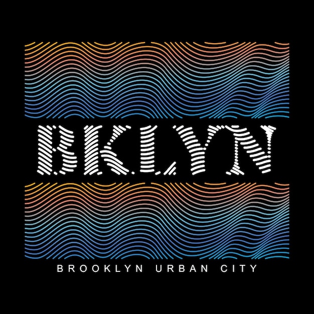 Brooklyn design typografie grunge hintergrund vektordesign text illustration zeichen t-shirt grafikdruck