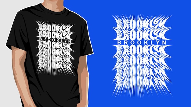 Brooklyn fantastisches typografie-t-shirt-design