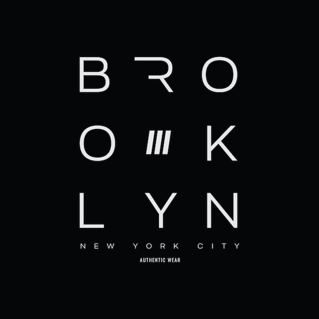 Brooklyn-illustrationstypografie perfekt für t-shirt-design