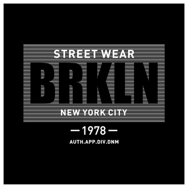 Brooklyn nyc typografie-grafikdesign-t-shirt-vektor