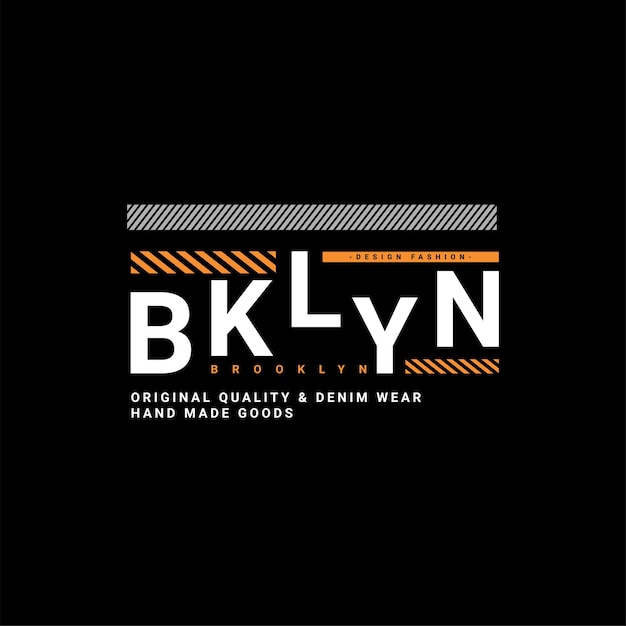 Brooklyn-schreibdesign, geeignet für den siebdruck von t-shirts, kleidung, jacken und anderen