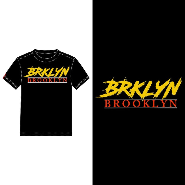 Vektor brooklyn-typografie-design-mock-up-t-shirt-grafik
