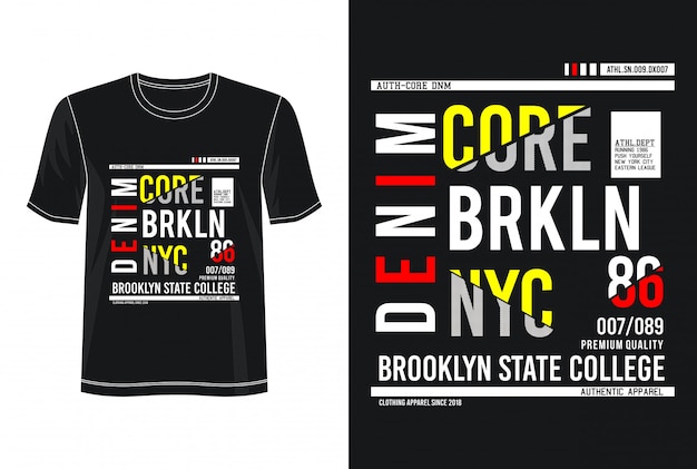 Brooklyn-typografie-designt-shirt