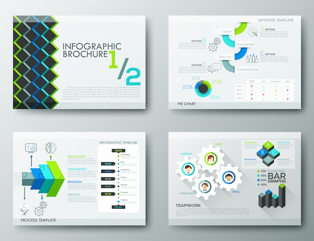 Broschüren-designvorlagen, infografik-elemente