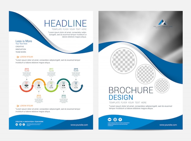 Vektor broschüren-planschablone, broschüren-fliegerabdeckungs-designhintergrund