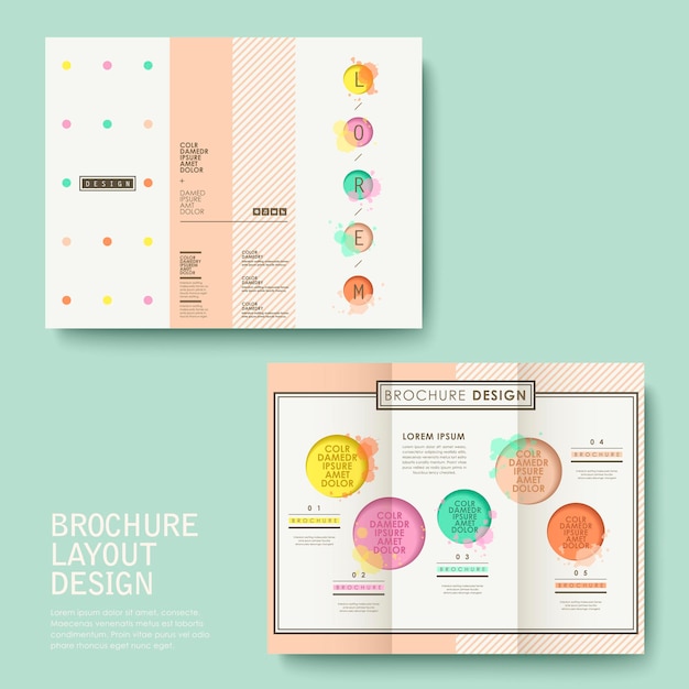 Broschürendesign im Aquarellstil