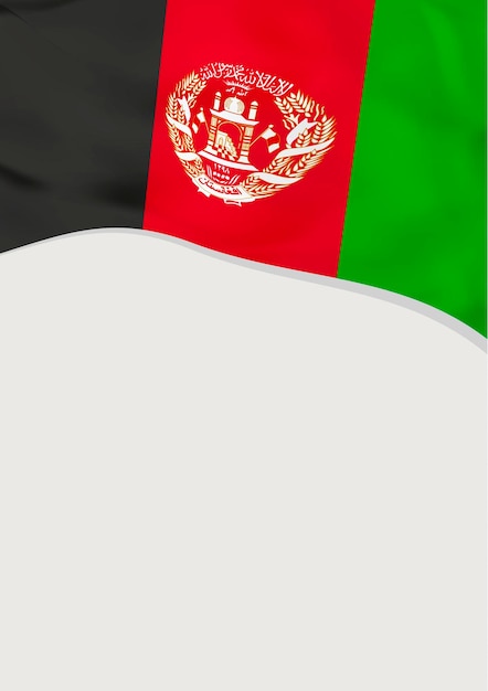 Vektor broschürendesign mit flagge afghanistans vektorvorlage