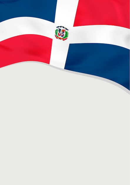 Vektor broschürendesign mit flagge der vektorvorlage der dominikanischen republik