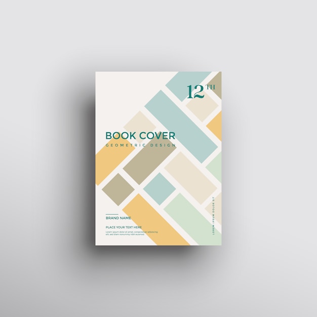 Broschürenhintergrund mit geometrischen Formen, Bucheinbanddesign