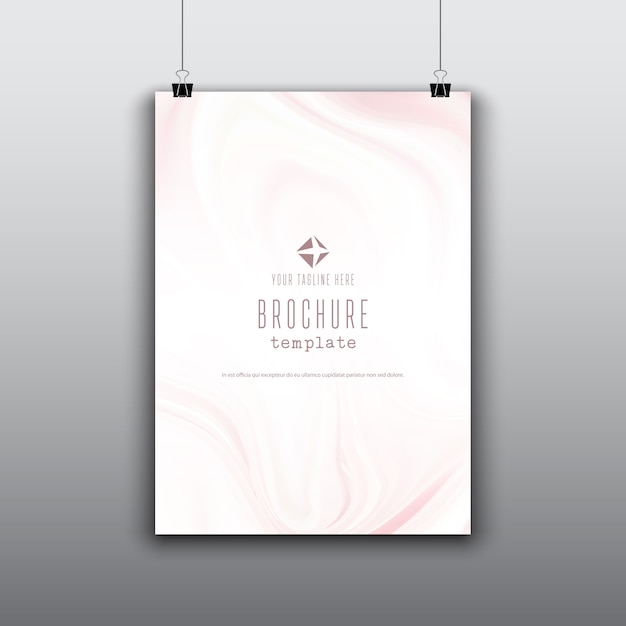 Broschürenschablone mit rosa Marmoreffekt