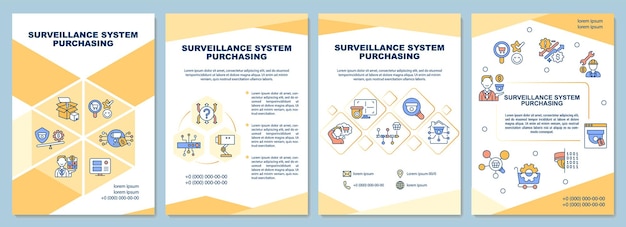 Broschürenvorlage für den kauf von überwachungssystemen