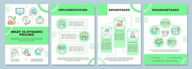 Broschürenvorlage für dynamische preise