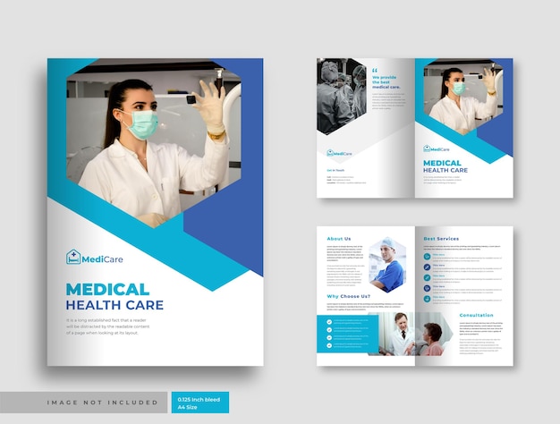Broschürenvorlage für medizinisches gesundheitswesen bi