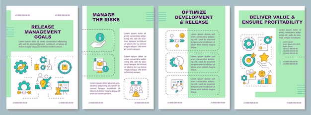 Vektor broschürenvorlage für release-management-zwecke