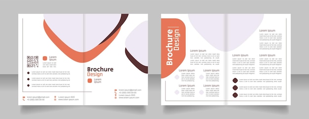 Vektor broschürenvorlagendesign für maschinen mit zweifacher faltung