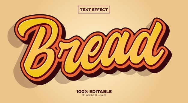 Brot 3D-Texteffekt