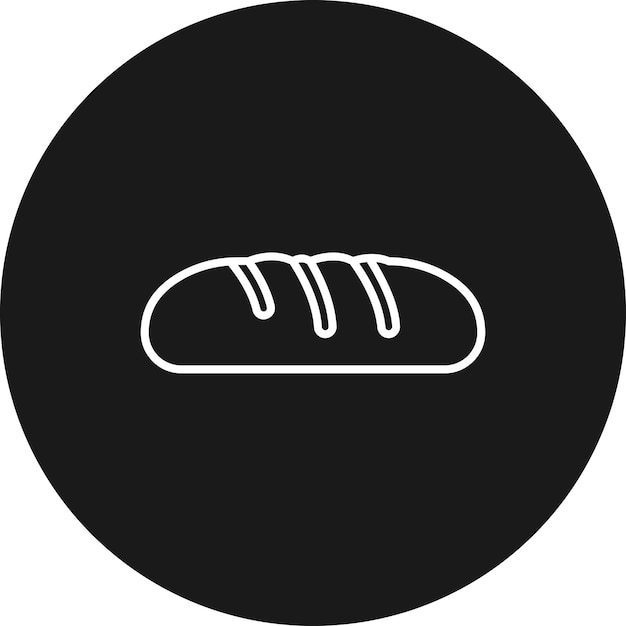 Brot-vektor-symbol kann für morgen- und frühstückssymbolen verwendet werden