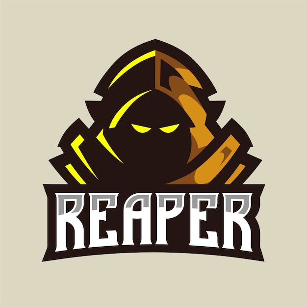 Brown reaper maskottchen gaming logo