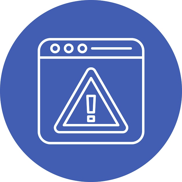 Browser-Alert-Symbol-Vektorbild Kann für die Sicherheit verwendet werden