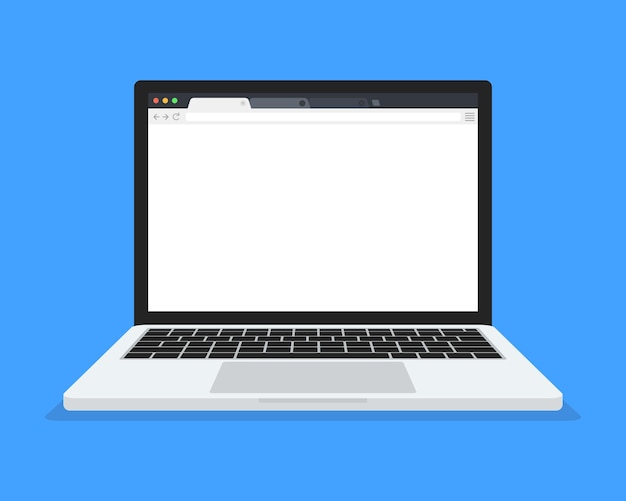 Browser auf dem Laptop-Bildschirm.