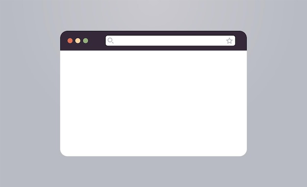 Vektor browser-mockup-bildschirm und browserfenster für internet-ui-flachvektorillustration.