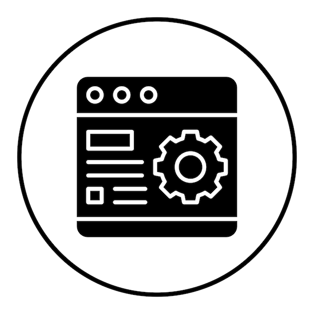 Browser-Setting-Vektor-Symbol kann für Web-Hosting-Symbole verwendet werden