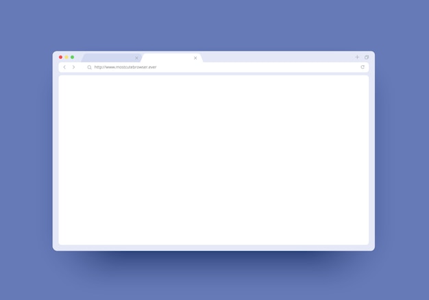 Vektor browserfenster mit leerem platz für website, laptop und computer. internet-seitenfenster-konzept
