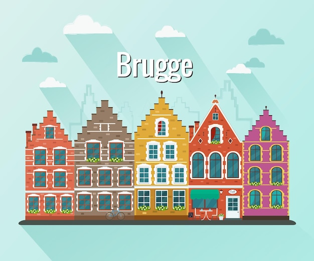 Brügge. Alte europäische Stadt. Eben