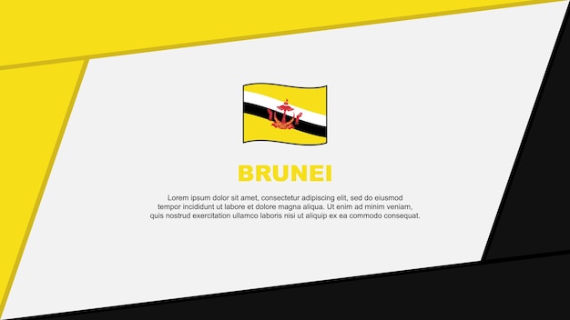 Brunei-flagge, abstrakter hintergrund, design-vorlage brunei-unabhängigkeitstag-banner cartoon-vektorillustration brunei-unabhängigkeitstag