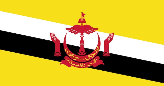 Brunei-flagge im vektor