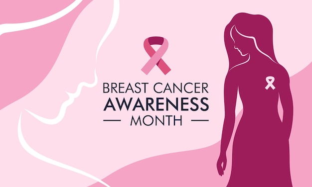Brustkrebsbewusstseinsmonat verschiedener ethnischer Frauengruppen zusammen mit rosafarbenem Unterstützungsband