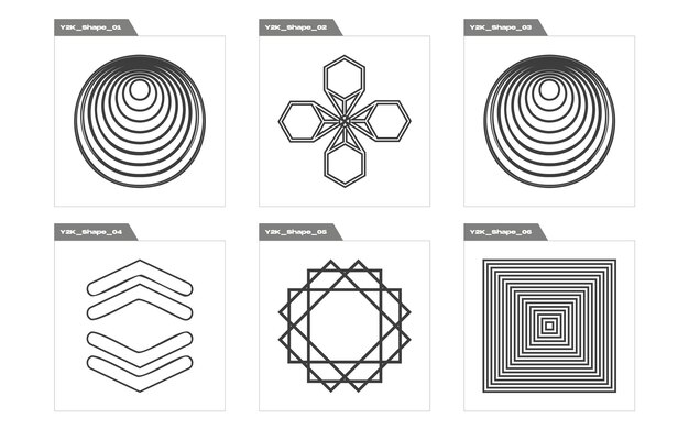 Brutalismusformen große sammlung abstrakter grafischer geometrischer symbole elemente für die grafische dekoration