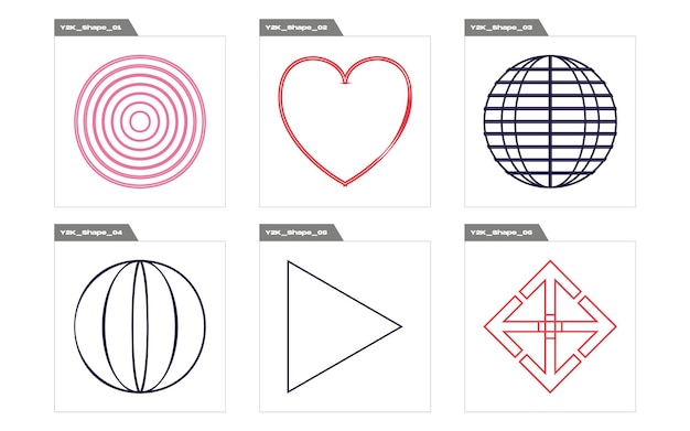 Brutalismusformen Trendige geometrische postmoderne Figuren Elemente für die grafische Dekoration