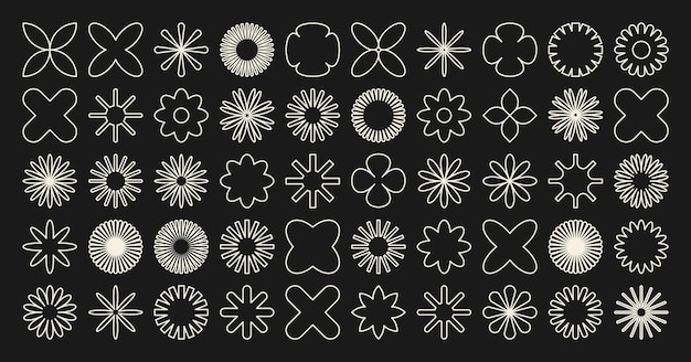Brutalistische geometrische Formen symbolisieren einfache primitive Elemente und Formen Bauhaus retro Design trendy